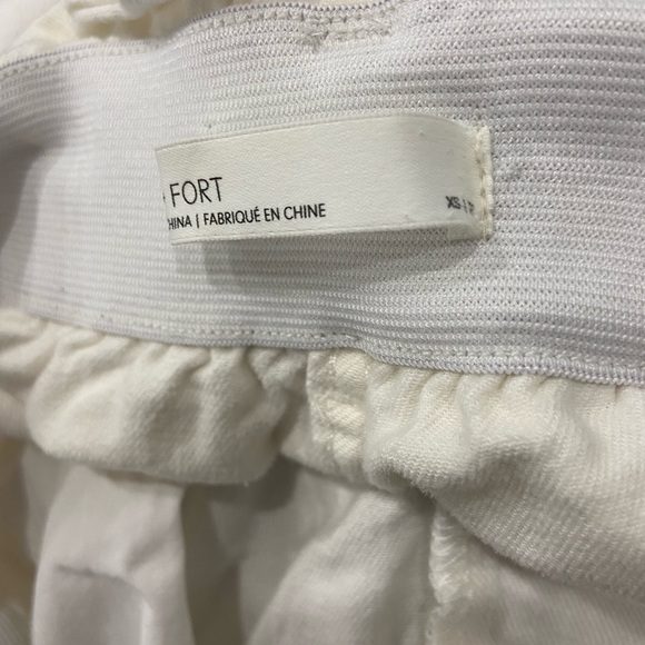 Oak and Fort - Paperbag Denim Shorts - White - Size XS - Picture 3 of 4